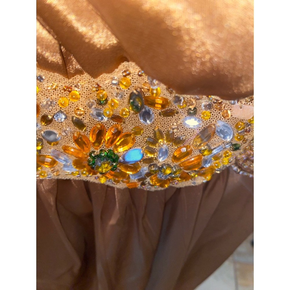 Women's Mary L Couture Gold Gown Dress Size 10